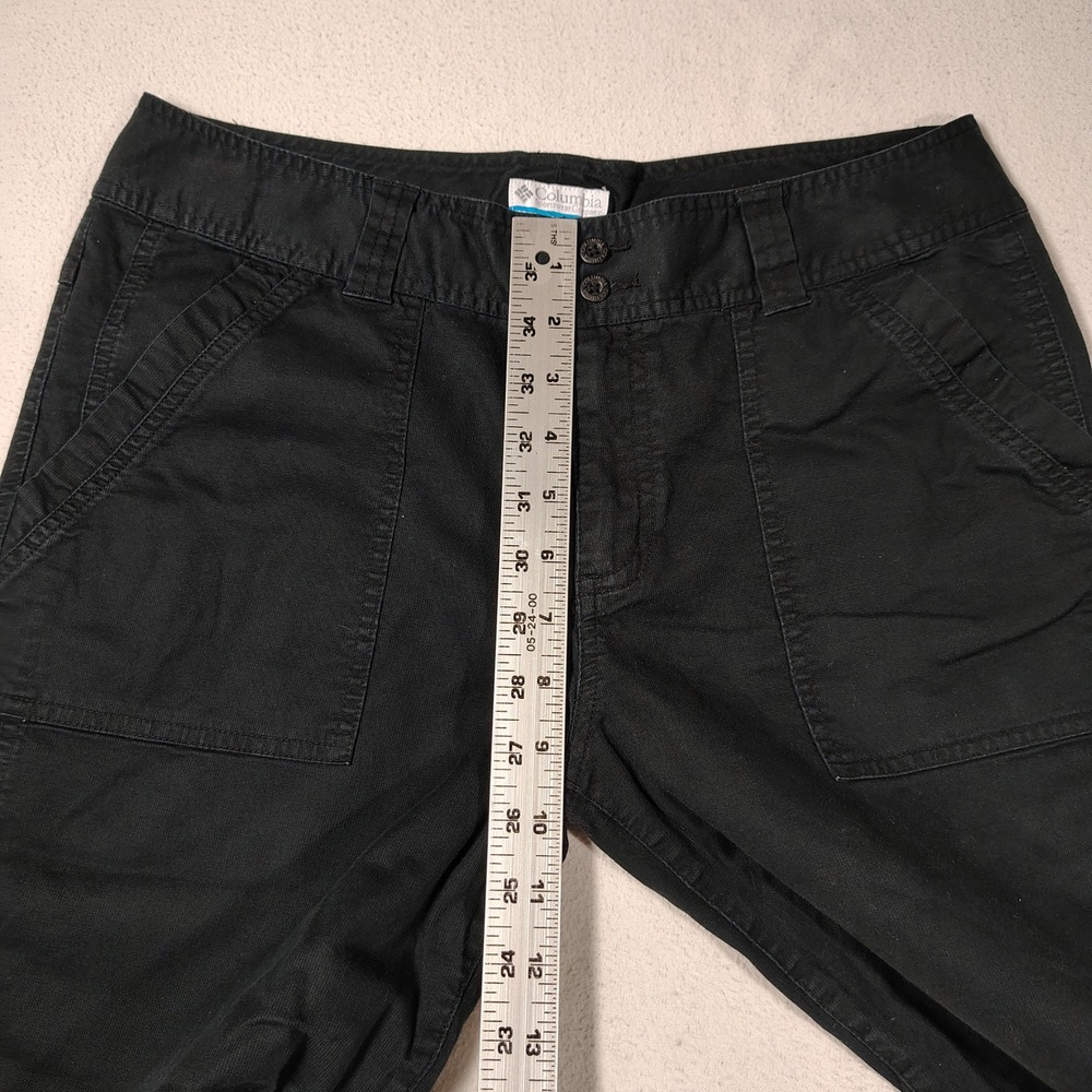 Columbia Capri Pants Womens Size 8 Black Cotton Blend Stretch Outdoor Utility - Picture 4 of 12